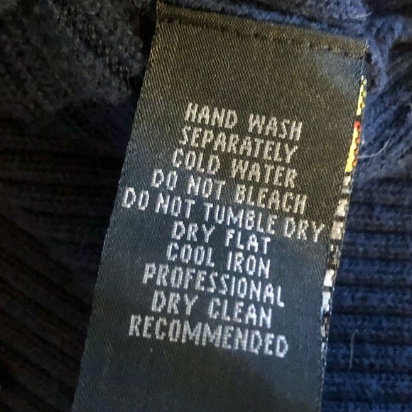 Kenneth Cole New York navy and camel zip up sweater XL. Not an over size fit. - Picture 5 of 6